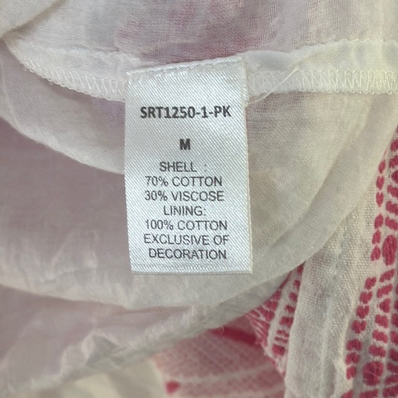 THML Pink and White V-Neck Bell Sleeve Sundress - Picture 9 of 12